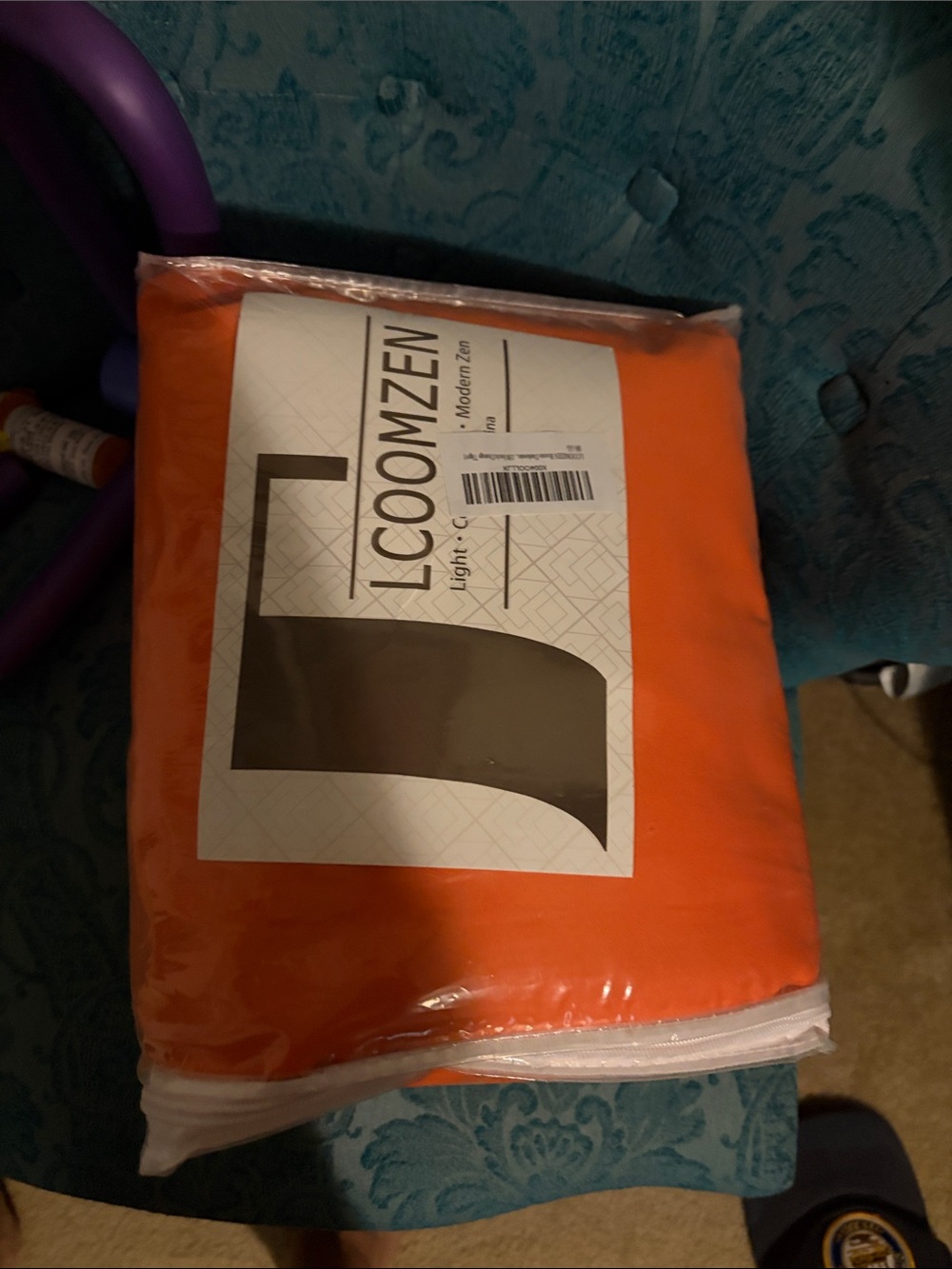 LCOOMZEN Bright Orange  Drapes Set